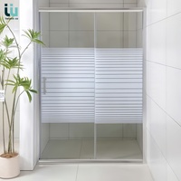 Cabine de douche coulissante Twowinco avec cadre chromé, roulettes de glissement fluide, dimensions personnalisables, porte de douche