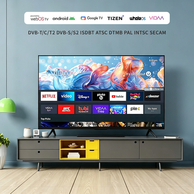 OEM Customizable 85Inch Android Smart LED TV 4K Television with 24 32 40 43 50 55 60 65 75 85 100Inch Normal TV 4K QLED Mini TV