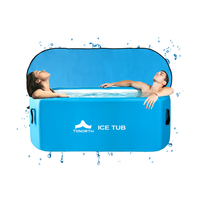 Baignoire à eau froide gonflable portable, bain de glace pliable pour la récupération, garantie de 2 ans