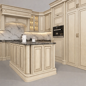 Armoires de cuisine de luxe en bois massif, sur mesure, finition laquée, fermeture amortie, ensemble modulaire intégré pour maison européenne moderne - Product Image 3