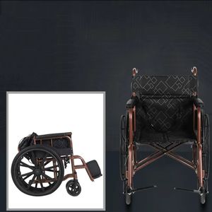 Fitur peredam guncangan kursi roda Manual lipat portabel, untuk anak dan dewasa, perlengkapan rehabilitasi perjalanan di rumah - Product Image 5