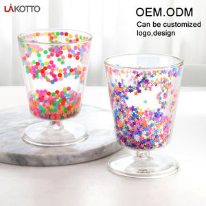 Gobelet <span class=keywords><strong>à</strong></span> double paroi en verre borosilicate avec logo imprimé personnalisé pour boire du café, du jus, des boissons, du thé, du lait avec des paillettes - Product Image 4