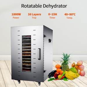 Bánh xe phổ quát hạt ngô Máy sấy thực phẩm 16 khay mất nước quay giá thương mại thịt dehydrator - Product Image 4