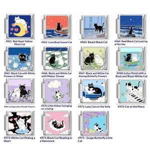 Nouveau Bracelet Modulaire en Acier Inoxydable Dly Ocean Flower Cat Sky Original, à Assemblage Libre, Polyvalent, Finement Poli, pour le Voyage - Product Image 2