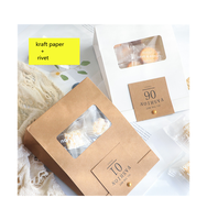 Doypack — pochettes en papier Kraft marron, pièces, sacs pour aliments, fermeture éclair, avec fenêtre