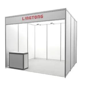 Fast Portable Build 3*3m Standard Shell Booth Stand with Aluminum Frame for Trade Fair Expo