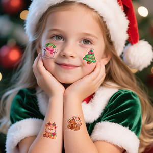 สติกเกอร์รอย<span class=keywords><strong>สัก</strong></span>ลายคริสมาสต์แบบชั่วคราวมีกลิตเตอร์สำหรับใบหน้าและลำคอ - Product Image 3
