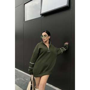 Sudadera básica estampada color caqui Eyyo para mujer, sudaderas con capucha y sudaderas para mujer - Product Image 3