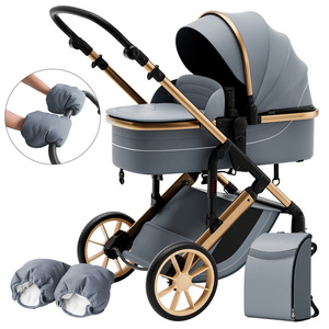 Passeggino di Lusso per Neonati, Carrozzina 0-6 Mesi, Carrello con Portabebè e Borsa per la Mamma - Product Image 4