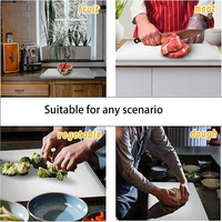 Planche à découper et à pétrir à double face en acier inoxydable épaissi Accessoire de cuisine