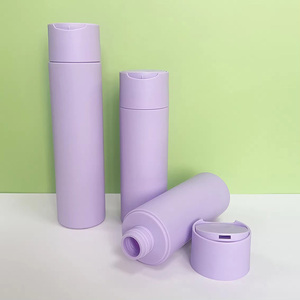 Bouteille souple mate de 200 ml pour après-shampoing, flacon cylindrique rond en plastique pour gel douche et shampoing avec bouchon disque - Product Image 4