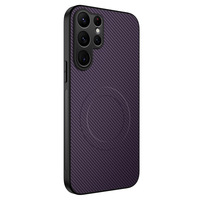 Étui de téléphone portable magnétique de luxe texturé en fibre de carbone pour Samsung Galaxy S26 S25 S24 S23 S22 Ultra A17 A37 A57 A16 A36 A56