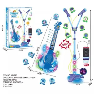 Set di Chitarre Elettroniche in Plastica per Bambini, Regalo Super Cool per Ragazze, <span class=keywords><strong>6</strong></span> Pezzi - Product Image 5