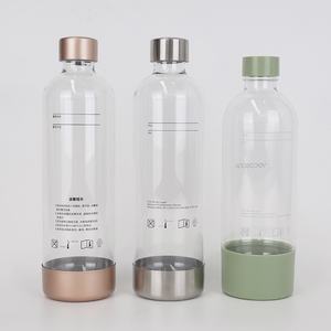 좋은 품질 1L 수동 소다 메이커 무료 BPA 전체 스테인레스 스틸 및 플라스틱 물병 가정용 야외 호텔 사용 - Product Image 4
