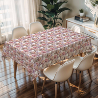 Nappe en PVC à motif floral RNPT, Russie, usine de nappes OEM Chine, motif rectangulaire