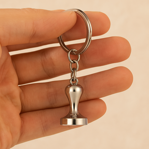 Fabricante Diseño de moda Forma Logo Metal Especialidad Cafetería <span class=keywords><strong>Mini</strong></span> Barista Tamper Bean Cup Iced Coffee Lover Llavero - Product Image 4