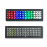 Placa de Identificación LED Programable con Nombre Desplazable, Luz Intermitente, con Pin y Magnético