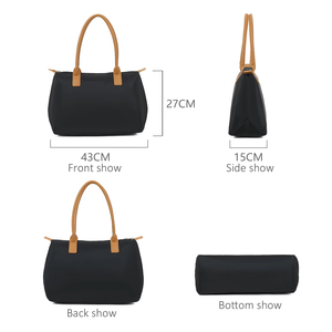 Sac fourre-tout monogramme haute capacité pour femmes Nouveaux sacs à main noirs de luxe avec fermeture à glissière Sac fourre-tout personnalisé en PU à la mode brodé - Product Image 5