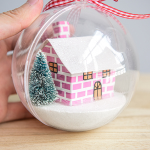 Décoration suspendue, <span class=keywords><strong>boules</strong></span> <span class=keywords><strong>transparentes</strong></span>, bricolage, ornement de Noël, boule en plastique transparente - Product Image 3