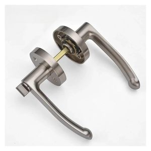 Gagang Pintu Persegi Hitam Doff Grosir, Kunci Gagang Pintu Aluminium Alloy Tugas Berat, Anti Bising, Kunci Privasi untuk Pintu Interior - Product Image 6