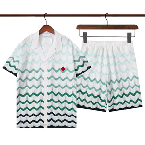Nouvel <span class=keywords><strong>Ensemble</strong></span> <span class=keywords><strong>Short</strong></span> Décontracté Unisexe Été 2025 Imprimé Numérique <span class=keywords><strong>Chemise</strong></span> Manches Courtes Tricoté 100 % Polyester Séchage Rapide <span class=keywords><strong>Ensemble</strong></span> 2 Pièces - Product Image 1