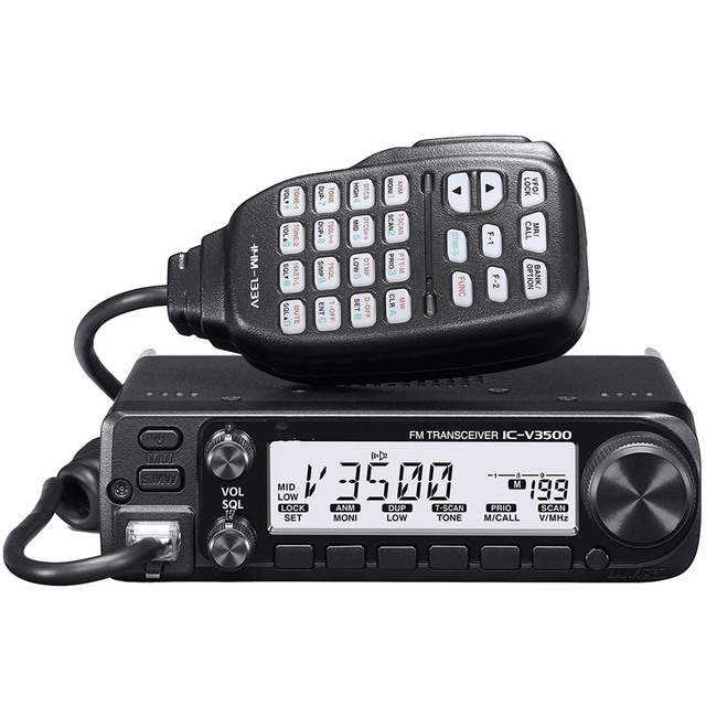 VHF 65W IC-V3500 Single FM 2m 144MHz Transceiver High Power Long Distance Marine Car Radios with 2500-3000mAh Battery