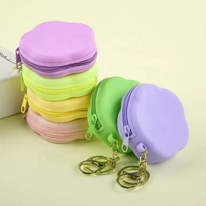 2023 새로운 캔디 컬러 미니 귀여운 도넛 가방 모양 키 체인 지피 제로 지갑 도매 실리콘 동전 지갑 - Product Image 3