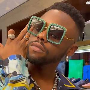 Lunettes de soleil vintage carrées en cristal brillant, monture en alliage, surdimensionnées, avec strass, pour femmes et hommes, vente en gros - Product Image 3