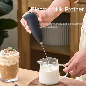 Mini espumador de leche eléctrico para el hogar, batidor creativo de acero inoxidable, espumador de leche de café de mano elegante - Product Image 4
