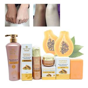 Papaya Set per la cura della pelle incandescente e forte sbiancamento <span class=keywords><strong>serie</strong></span> Kit di riparazione della pelle nera Set per la cura della pelle etichetta privata - Product Image 2