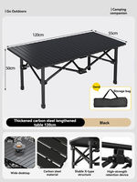 Table de camping pliable à hauteur réglable, moderne, en alliage d'aluminium, multifonctionnelle, portable, pour les voyages en plein air et les repas