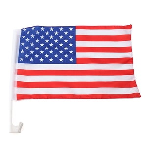New American Flag Car x 12x18 United States Banner car window waving flag carrier flags - Product Image 1