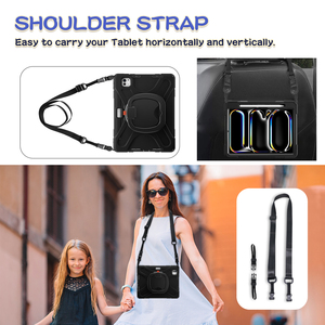 Mềm Silicone chống sốc trường hợp máy tính bảng cho <span class=keywords><strong>iPhone</strong></span> <span class=keywords><strong>iPad</strong></span> Pro 11 2024 dây đeo vai xoay Grip chân đế tay áo - Product Image 6