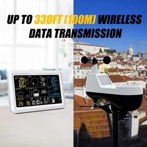 Station météo intérieure solaire 2026 la plus récente avec écran couleur de 7,5 pouces, compatible Tuya WiFi, jauge de pluie et anémomètre - Product Image 5