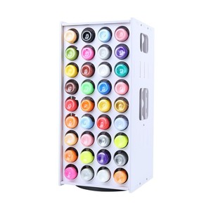 <b>Acrylic</b> Paint Storage <b>Box</b> 72 Hole Rotating Desktop Organizer For Art Supplies <b>Display</b> Rack - Product Image 5