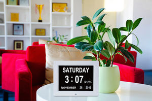 Orologio Calendario Digitale Professionale 8 Pollici con <span class=keywords><strong>Display</strong></span> Extra Large e Batteria di Backup, Orologio per Anziani - Product Image 2