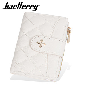 Portefeuille court pour femme Baellerry rose matelassé avec fermeture éclair, porte-monnaie multifonctionnel pour usage quotidien - Product Image 5