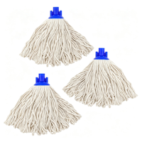 Tête de balai serpillère en fil de coton rouge et blanc torsadé, tête de rechange pour balai à vis, recharge pour nettoyage de sol domestique et commercial