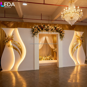 لوحة خلفية ليد أكريليك رومانسية ليدا لتزيين قاعة فندق الزفاف - Product Image 3