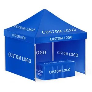 Custom Collapsible 3 X 3M 10 Ft Collapsible Booth White Tent With Advertising Kiosk For Events