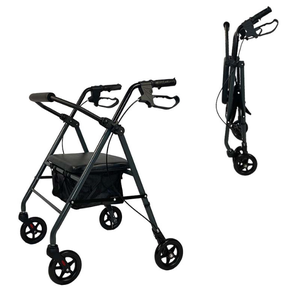 Chinese Factory Price New Elderly <strong>Walker</strong> Portable Foldable <strong>Rollator</strong> <strong>Walker</strong> with Soft Seat - Product Image 1