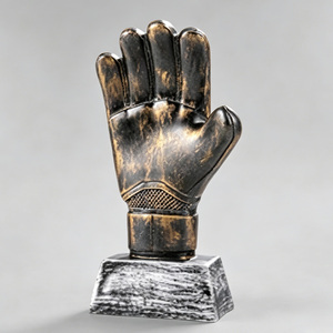 Trophée en résine personnalisé en forme de gant - Récompense pour le football, design moderne, construction durable - Product Image 1