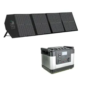 1000W Outdoor Power Supply 1164.8Wh Portable Power Bank with Solar Generator Power Station for Outdoor Indoor Generator
