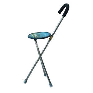Xuhaode <b>Folding</b> Cane <b>Stool</b> Adjustable Triangular Support For Elderly With Seat - Product Image 5