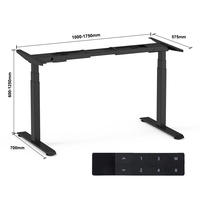 Cadre de bureau électrique à double moteur, réglable en hauteur, avec design détachable, pieds carrés, table de bureau en métal robuste