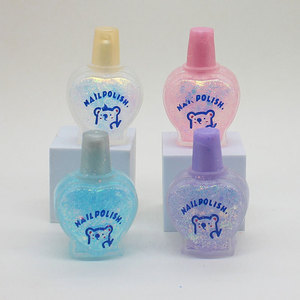 Juguete Antiestrés Transparente con Forma de Botella de Perfume, con Polvo Dorado, para Apretar, Botellas de Crema de Manos y Esmalte de Uñas - Product Image 3