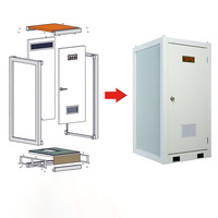 Offre Spéciale – Toilettes Extérieures Modernes Préfabriquées Démontables et Portables, Installation Facile, Conteneur Sanitaire Respirant