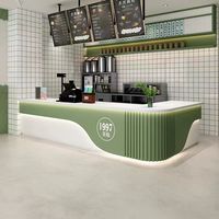 Comptoir de bar moderne haut de gamme en bois, style industriel, écologique, multifonctionnel et personnalisable pour cafés et restaurants