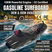 Planche de surf à essence haute vitesse 12KW 65KM/H |   Planche de surf motorisée 100 % fibre de carbone, propulsion à jet, pour la course et la location