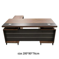 Bureau de direction rectangulaire moderne en bois - Bureau de luxe pour PDG avec taille et design personnalisables